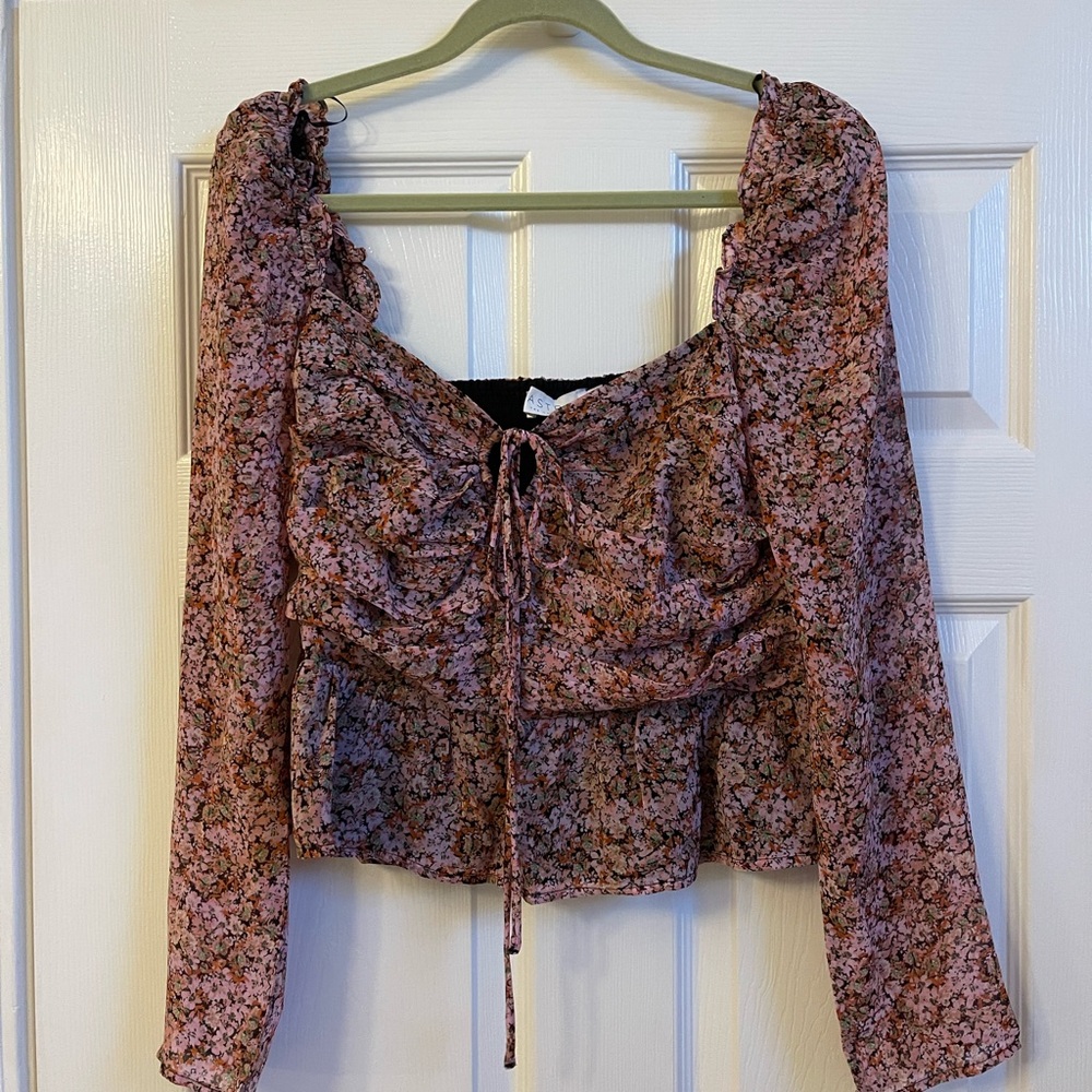 Floral Long Sleeve Women's Top
